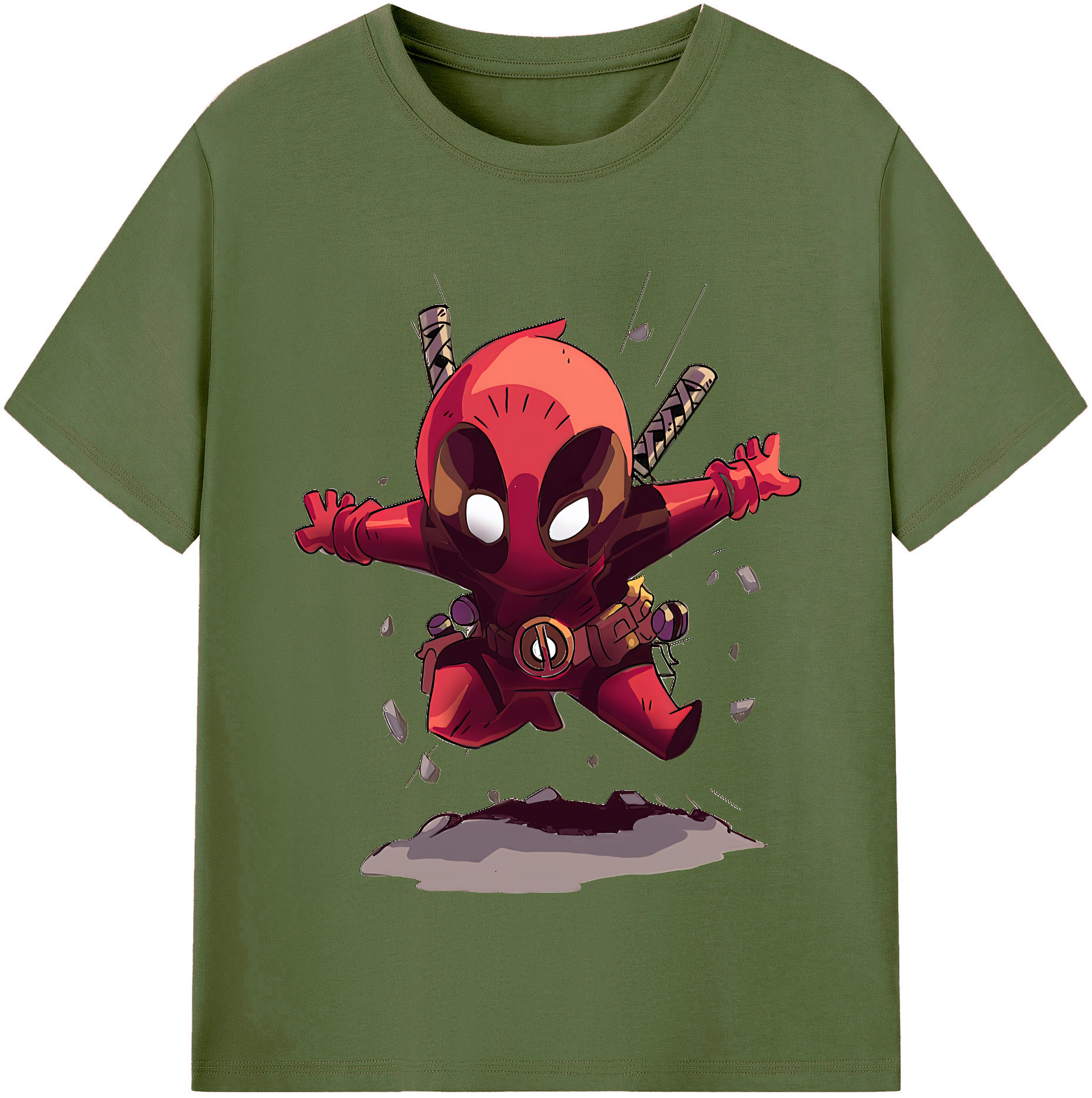 （画像用） Deadpool デッドプール 綿100％半袖Tシャツ（フロントプリント）